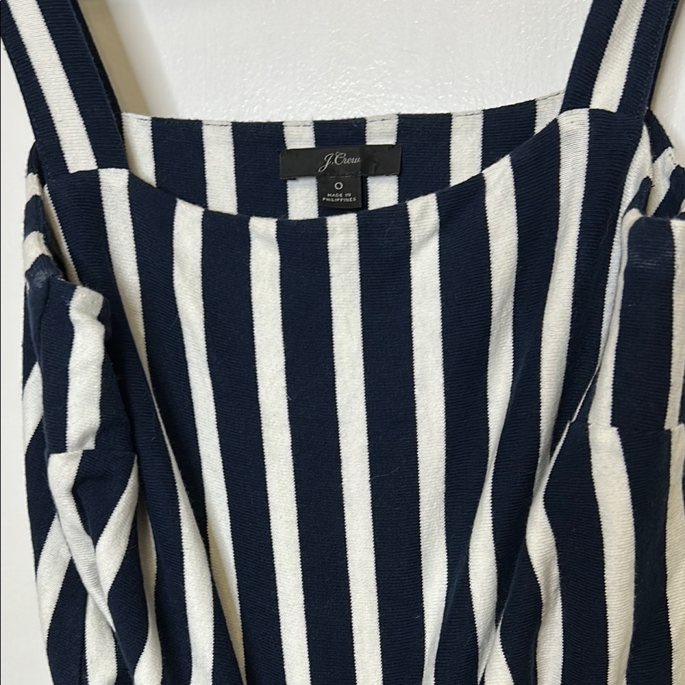 J.Crew Striped Navy and White Sundress